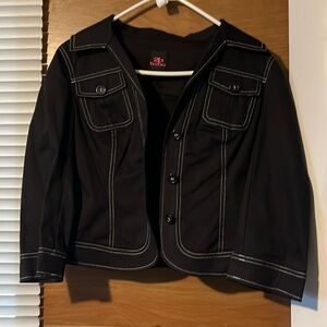 Black Denim-like Jacket